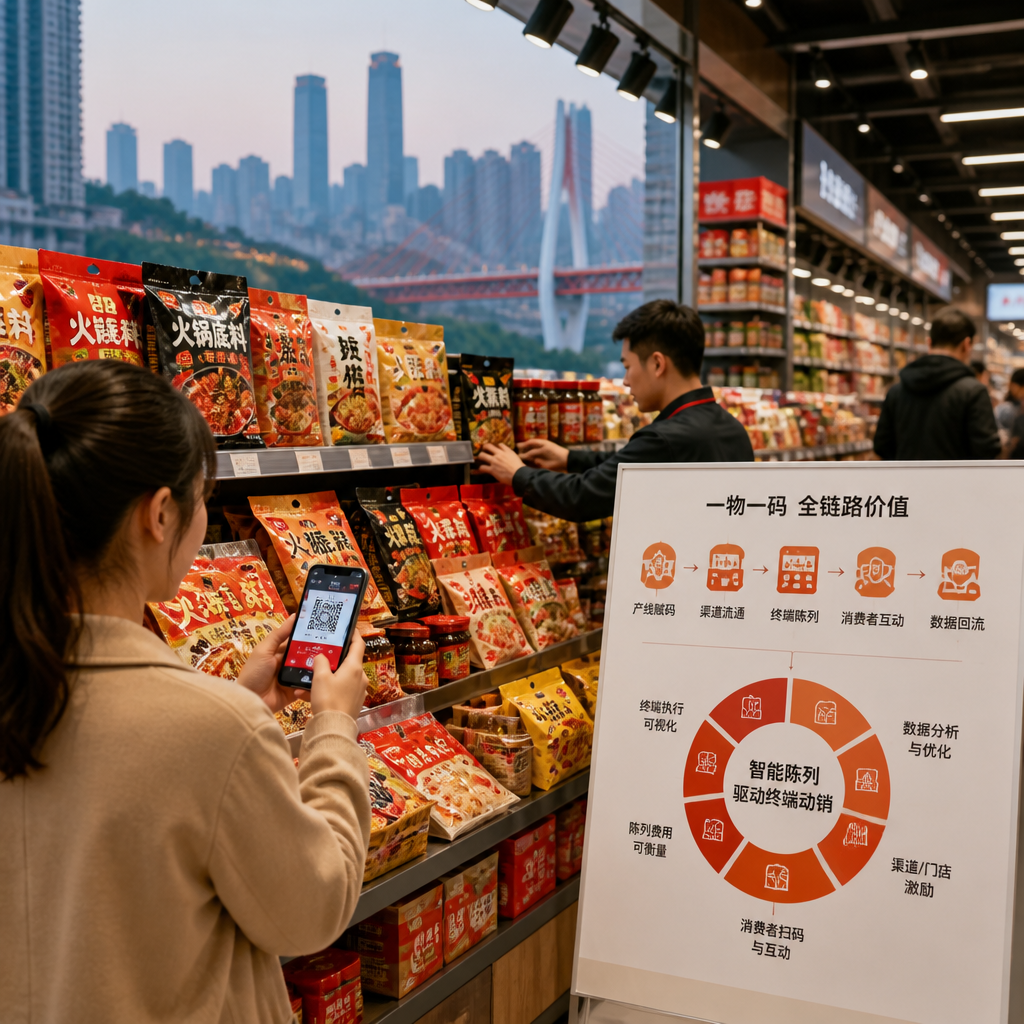 重庆食品一物一码定制厂家：智能陈列驱动终端动销