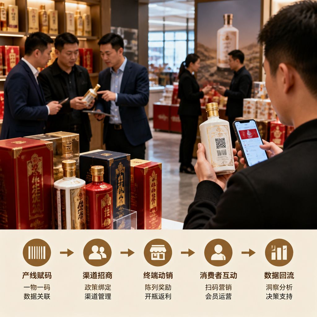 大连一物一码制造厂家赋能白酒招商动销