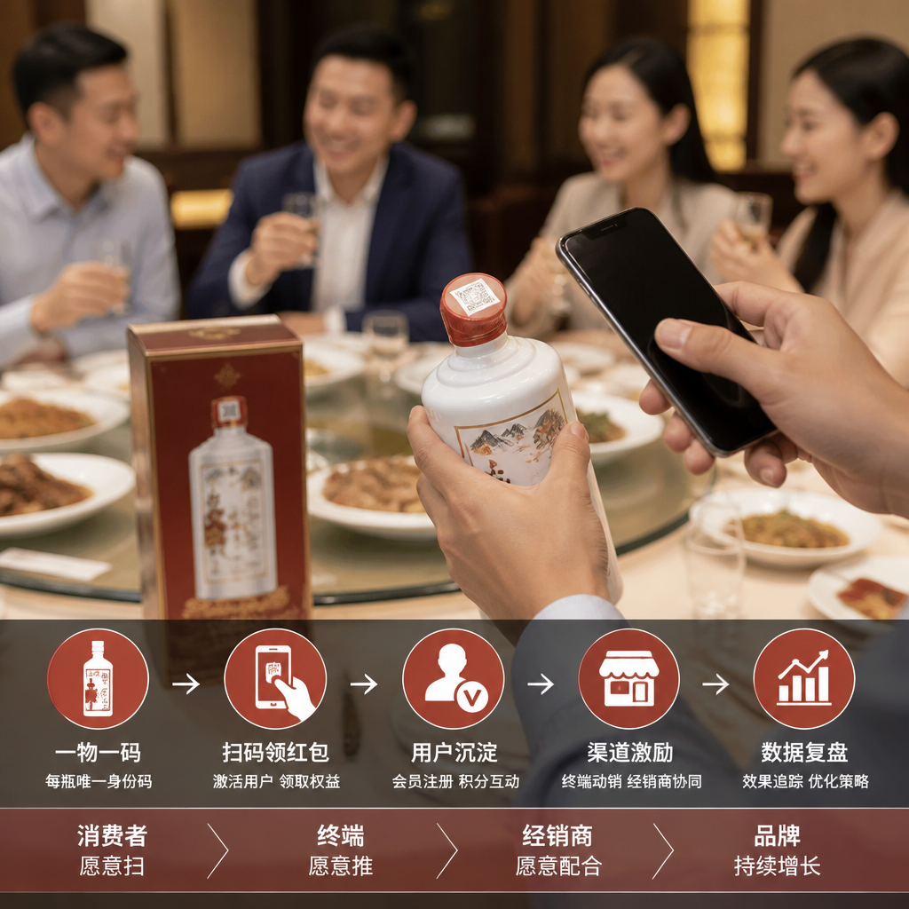 白酒一物一码红包营销系统，红包怎么变复购？
