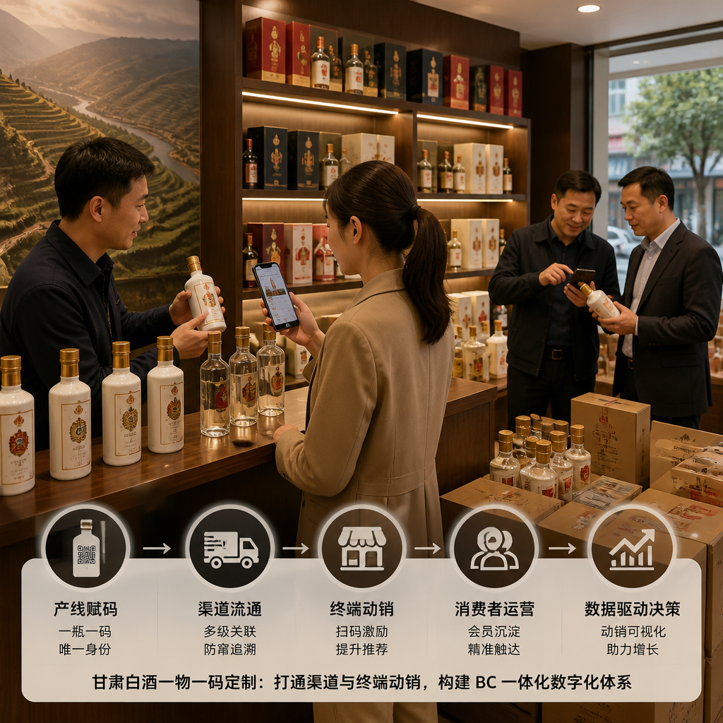甘肃白酒一物一码定制：打通渠道与终端动销