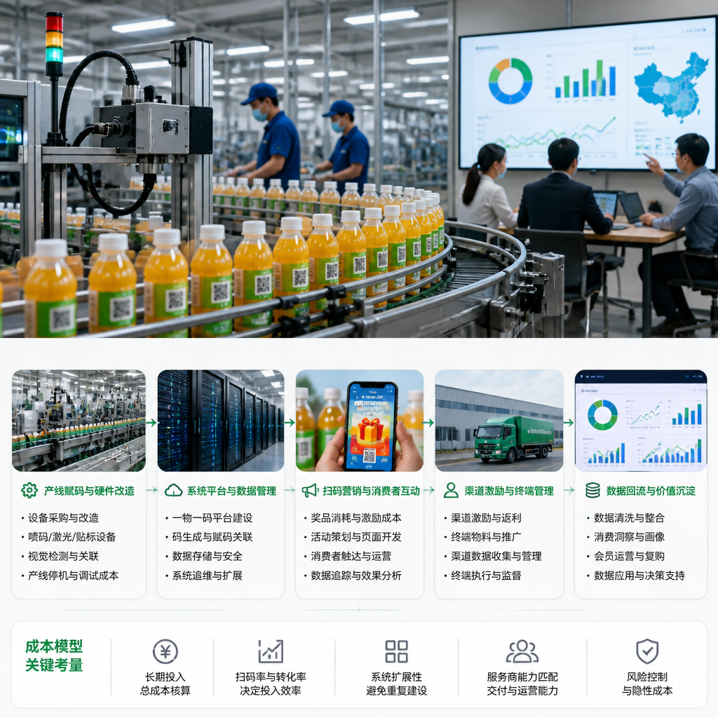 一物一码的实现成本模型及扫码营销投入
