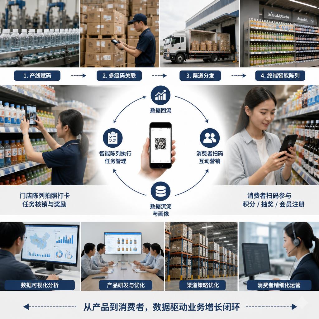 定制一物一码系统流程图，快消品牌如何落地智能陈列