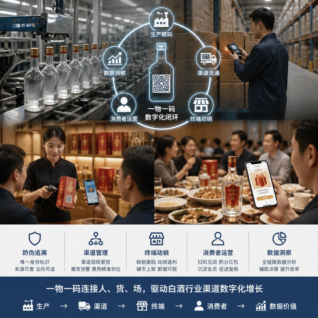 白酒一物一码二维码系统如何赋能渠道数字化